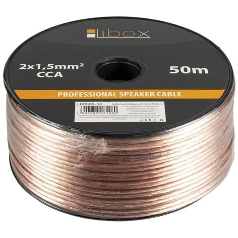 Kabel Glosnikowy 2x1,50mm Lb0008-50 Audio-kabel 50 M Transparent (lb0008-50) - Foto 1