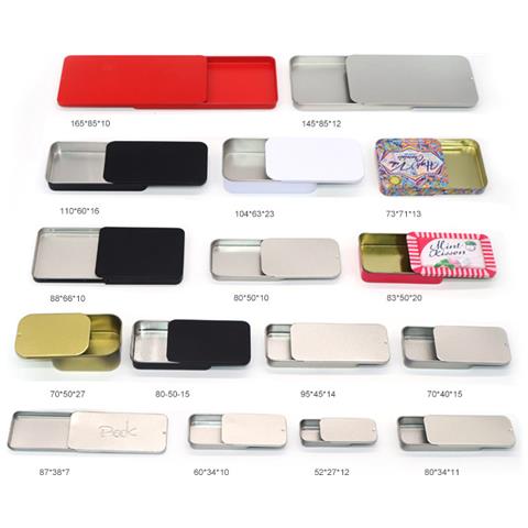 Set Di 10 Scatole Di Latta Rosa Sakura Con Coperchi Scorrevoli Silver - Foto 3