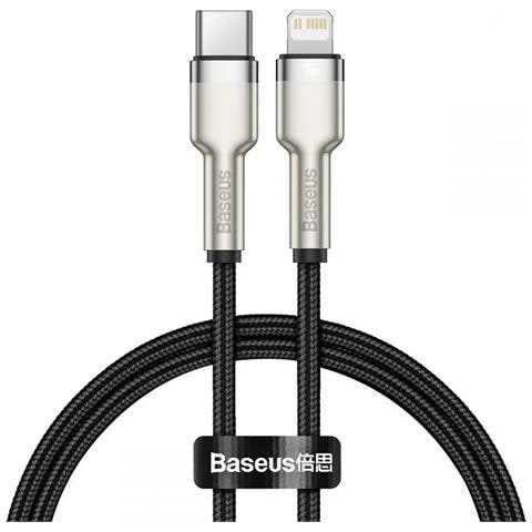 Cavo Fast Charger Da Type-c A Lightning 20w 0.25 Mt Tessuto Nero - Foto 1