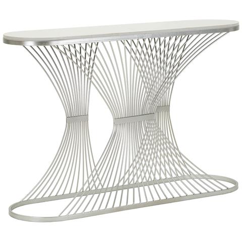 Tavolo Consolle Mf618 - Argento - Marmo - 120x35x79 Cm - Foto 1
