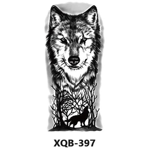 Adesivo Per Tatuaggio Temporaneo A Braccio Con Fiore Animale Nero - Impermeabile E Di Lunga Durata - Foto 1