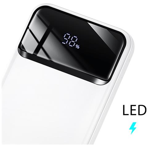 Batteria Esterna 10000mah 22.5w Usb-c + 2 Usb Display Led, Bianco - Foto 5