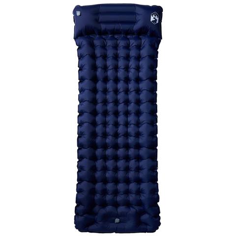 Materasso Campeggio Autogonfiabile Cuscini 1 Persona Blu Marino - Foto 2