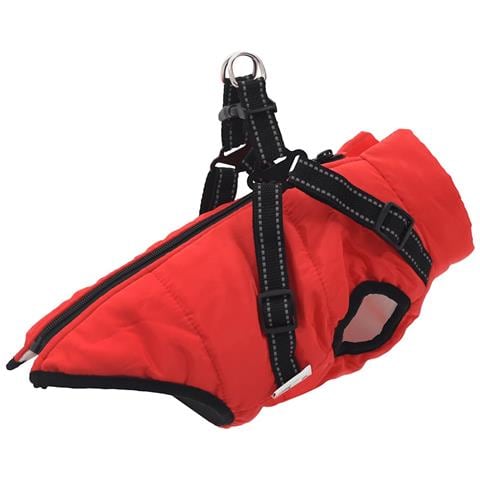 Cappotto Cani Imbracatura Impermeabile Riflettente Rosso L24 - Foto 1