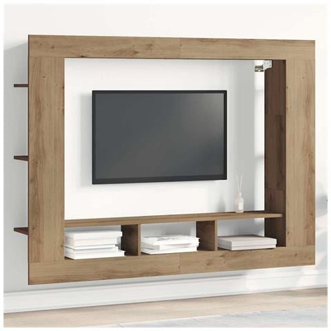 Mobile TV Wall-Mounted in Rovere Artigianale 152x22x113 cm - Foto 2