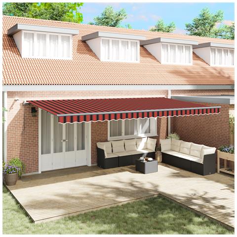 Tenda Retrattile Automatica con LED Arancione e Marrone 600x300 cm - Foto 2