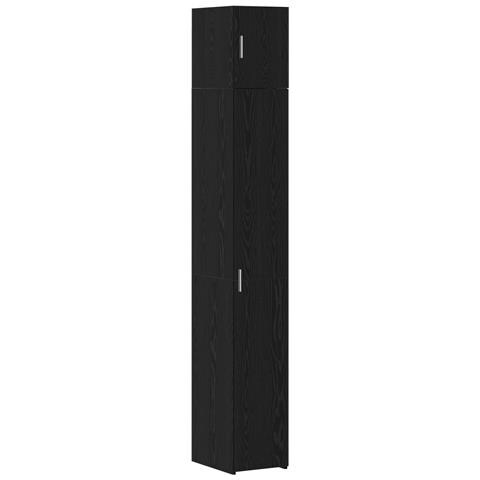 Armadio Sottile Rovere Nero 30x42.5x225 cm Legno Ingegnerizzato, Armadio a muro Rovere Nero 30x42.5x40 cm Legno Ingegnerizzato - Foto 1