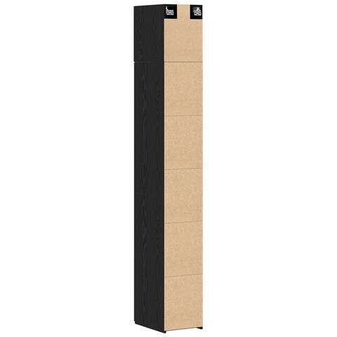 Armadio Sottile Rovere Nero 30x42.5x225 cm Legno Ingegnerizzato, Armadio a muro Rovere Nero 30x42.5x40 cm Legno Ingegnerizzato - Foto 9
