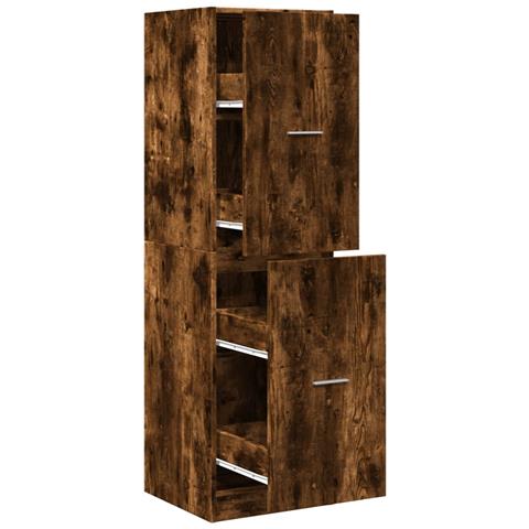 Armadietto da Farmacia Rovere Fumo 40x41x144,5 cm in Truciolato - Foto 1