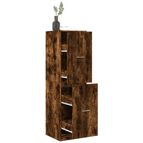 Armadietto da Farmacia Rovere Fumo 40x41x144,5 cm in Truciolato - Foto 2