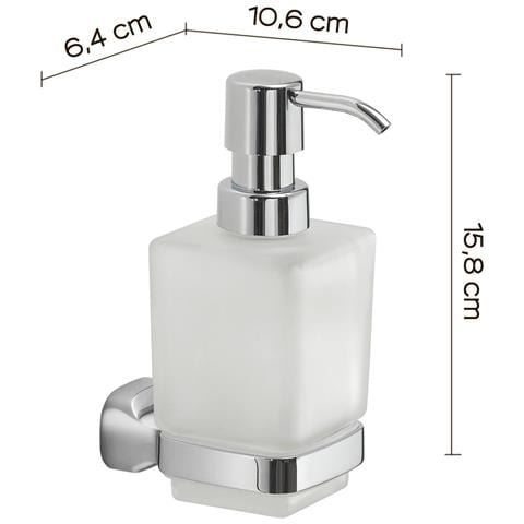 Dosasapone Con Erogatore In Plastica Da Muro In Acciaio Inox E Cromall St80 Gedy Serie Stelvio Cromato - Foto 2