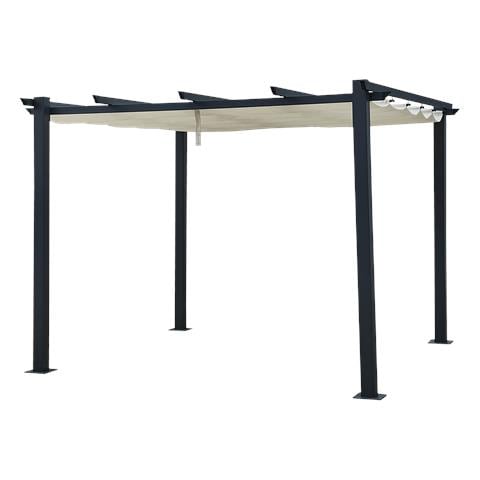 Pergola Autoportante 3 × 3m Cassis Beige - Struttura In Alluminio - Foto 1