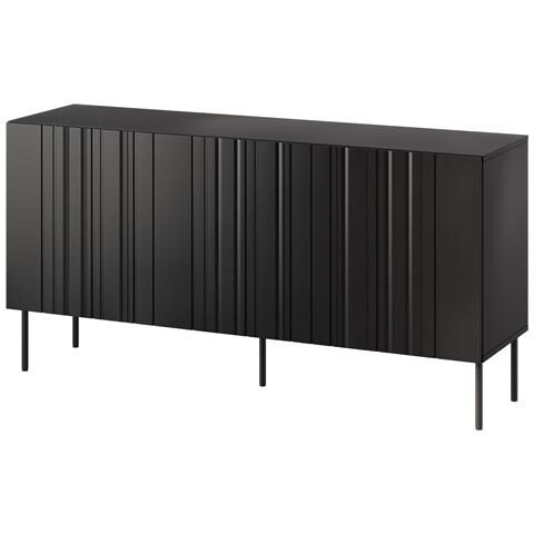Cassettiera ISLA 150,5x40x75 nero opaco - Foto 1