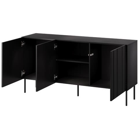 Cassettiera ISLA 150,5x40x75 nero opaco - Foto 4