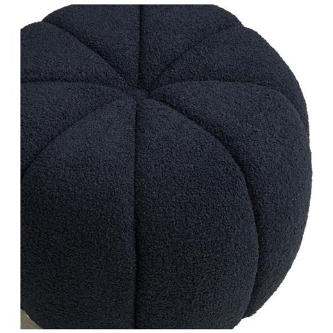 Pouf Paisley - Nero - Poliestere - 48x48x38 Cm - Foto 4