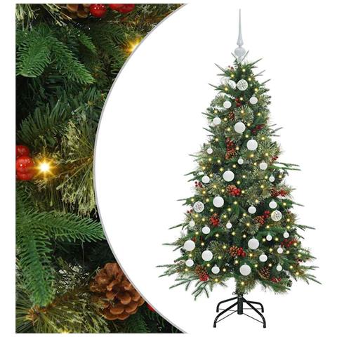 Albero di Natale Artificiale con Rami Pieghevoli Verde 150 cm - Foto 1