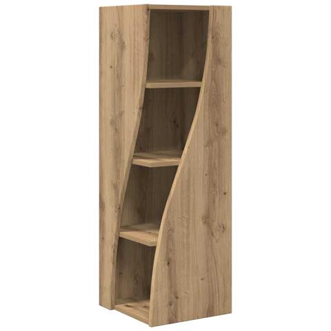 Mobile angolare Bianco 32x32x102cm Legno multistrato - Foto 1