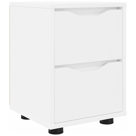 Comodino Bianco 30,5 x 30 x 43 cm Legno multistrato - Foto 1