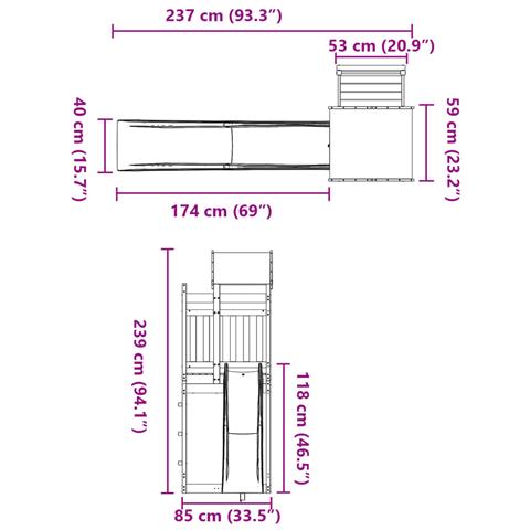 Set da Gioco da Esterno in Legno Massello di Douglas - Foto 9