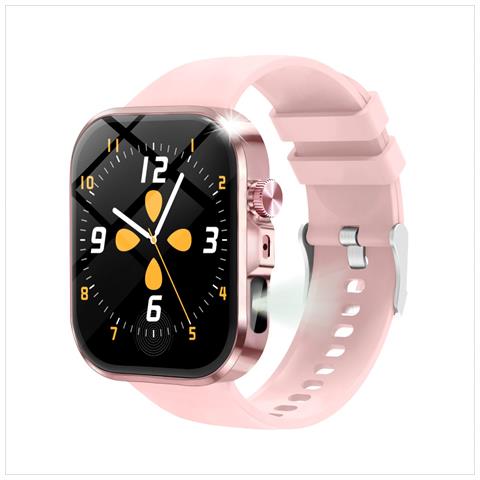 Smartwatch Multifunzione Con Chiamata Bluetooth E Monitoraggio Della Salute, Compatibile Con Smartphone Pink - Foto 1