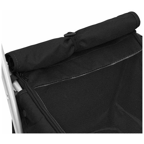 Passeggino per Cani Pieghevole Nero 100x49x96cm Tessuto di Lino - Foto 9