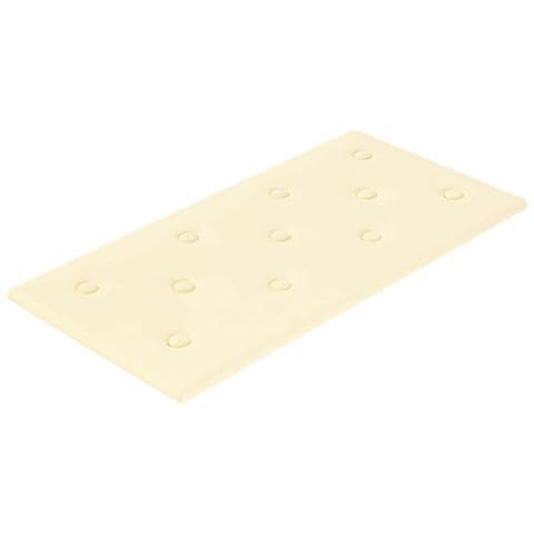 Testiera da Parete 12 pcs Crema 60 x 30 cm Pelle Sintetica - Foto 1