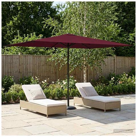 Ombrello da giardino 200 x 300 cm Poliestere Rettangolare - Foto 7