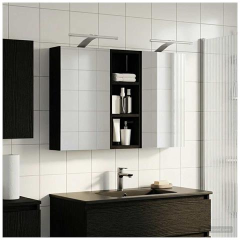 Set di Armadi da Bagno con lo scaffale 3 pcs 80 x 10,5 x 50 cm - Foto 2