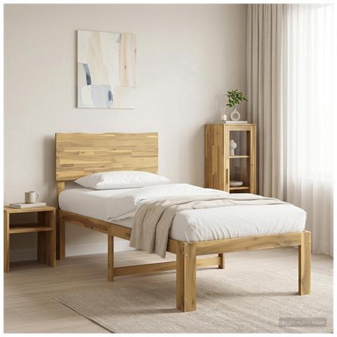 Letto Singolo con Testiera ROSTOCK Bianco 90 x 200 cm - Foto 2