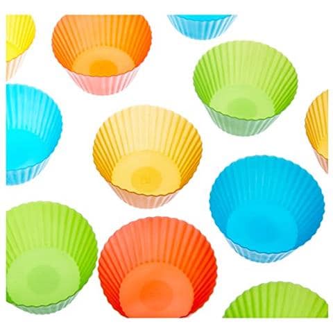 66745 - Set di 12 stampi in silicone per muffin - Multicolore - Foto 2