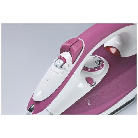 6215 Steam Iron Ferro da Stiro a Vapore Potenza 2200 W Colore Bianco e Rosa - Foto 2
