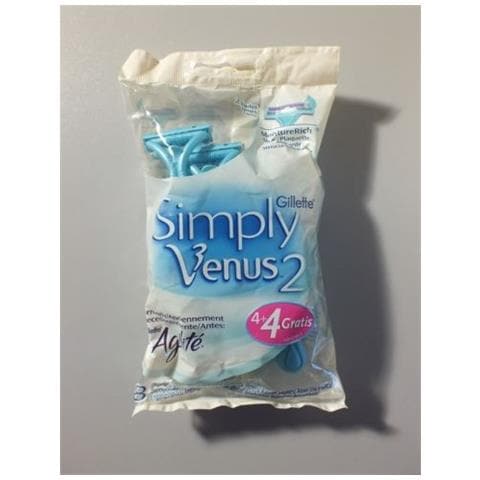 Rasoio Simply Venus 2 da Donna confezione da 4 + 4 - Foto 1