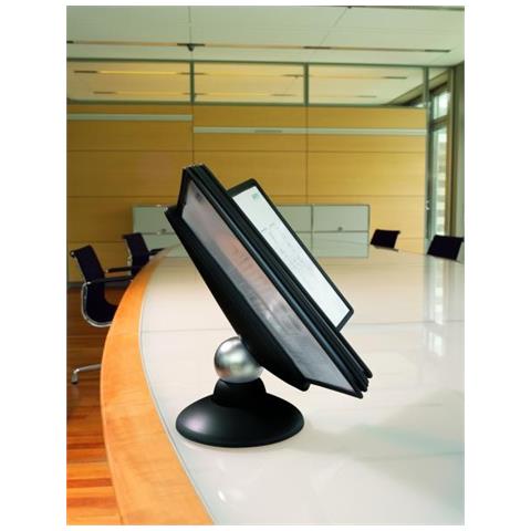 Sherpa Motion 10 Leggio Da Tavolo 10 Pannelli Ppl A4 Inclinazione Regolabile 360° Nero - Foto 1