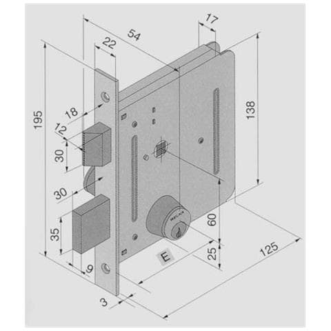 Serratura X Canc. fer. -05050000 - Foto 1