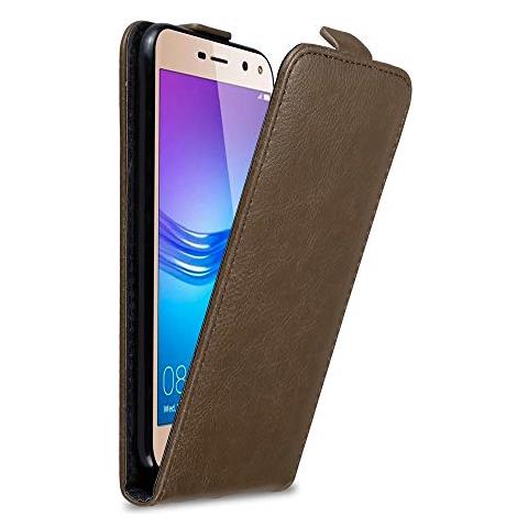 Custodia Compatibile Con Huawei Y6 2017 / Y5 2017 In Bruno Caffè - Coperchio Protettivo In Design Flip Con Chiusura Magnetica - Foto 1