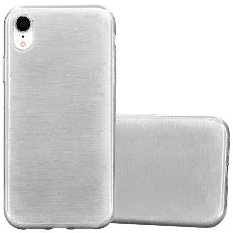 Cadorabo Custodia Compatibile Con Apple Iphone Xr In Argento - Coperchio Protettivo In Silicone Tpu Flessibile Con Design Spazzolato - Foto 1