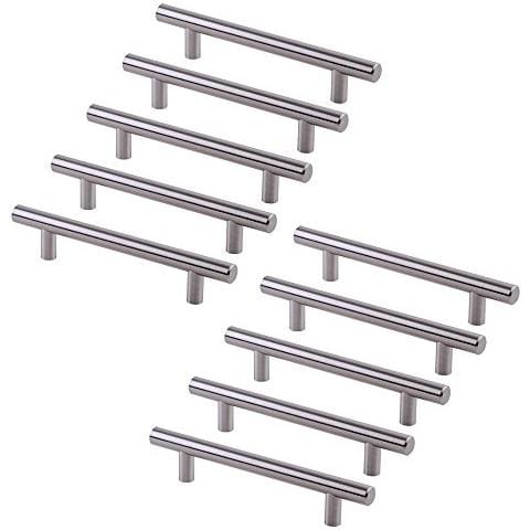 9164151 Maniglia Per Mobile Diametro Ø12mm, Cc 384mm, Acciaio, Nichel Satinato, Set Di 10 - Foto 1