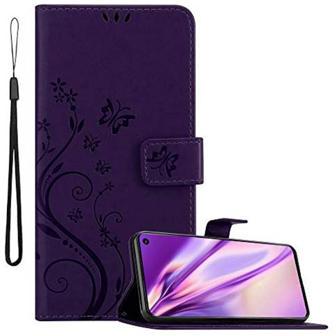 Custodia Compatibile Con Samsung Galaxy S10 In Lilla Scuro Fiore - Coperchio Protettivo In Design Floreale Con Chiusura Magnetica, Funzione Stand E Slot Per Carte - Foto 1