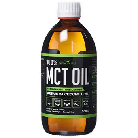 Nature Aid 100 Per Cento Mct Oil Premium Olio Di Cocco Da Fonti Sostenibili Aggiungi Al Caff O Frullati Vegan 500 Ml - Foto 1