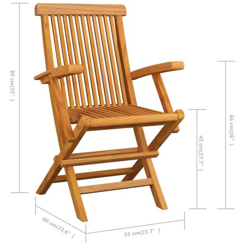 Sedie da Giardino con Cuscini Rosso Vino 3 pz Massello di Teak - Foto 10