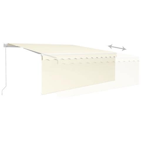 Tenda da Sole Retrattile Manuale con LED 4x3 m Crema - Foto 7
