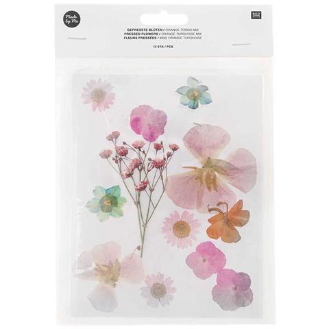 Fiori Secchi E Pressati - Arancio E Turchese - Foto 1