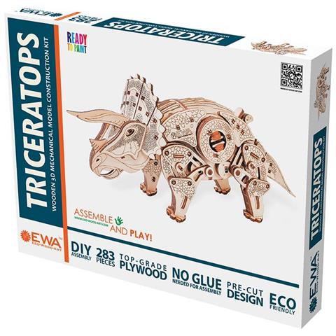 Modello 3d In Legno - Triceratopo 32 Cm - Foto 1