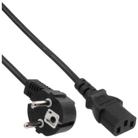 Cavo Alimentazione Spina Shucko Angolato a Presa IEC-320-C13, 60pz. 0,5m - Foto 1