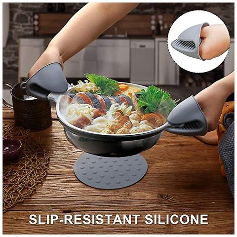 INLAW Clip Di Isolamento Di Calore Antiscade Silicone Di Grado Alimentare Clip Di Dito Non Slip 2pcs (rosso) IV11070
