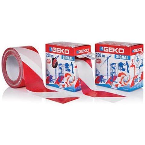 Nastro Segnaletico Bianco / rosso H. mm 70 Ml 200 X 6 In Rotolo - Foto 1