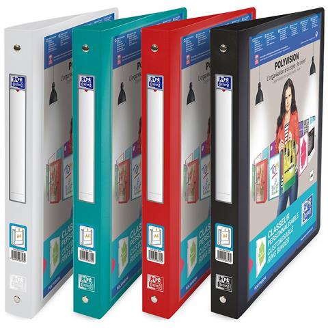 100201833 raccoglitore ad anelli A4 Bianco, Nero, Rosso, Blu - Foto 1