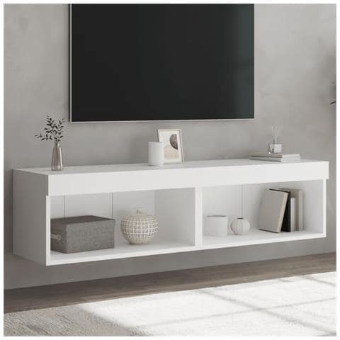 Mobili Tv Con Luci Led 2pz Bianchi 60x30x30 Cm - Foto 1
