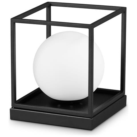 Lampada Da Tavolo Contemporanea Lingotto Metallo Nero 1 Luce E14 28w Ip20 - Foto 1