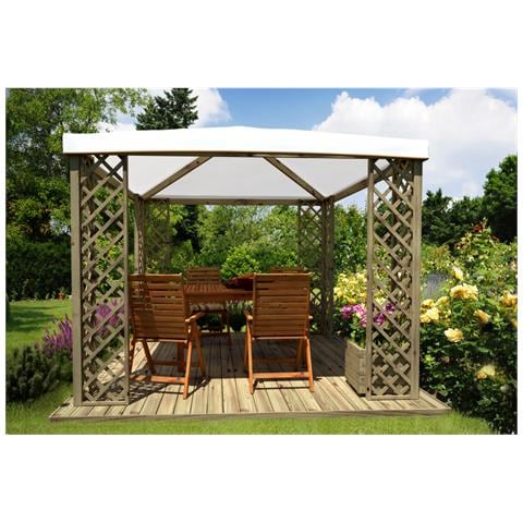 Gazebo Fox Jt40 Pocket Impregnato 300x300 Cm Copertura Pvc - Foto 1